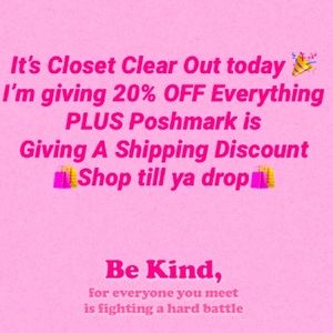 Closet Clear Out Sale!!!